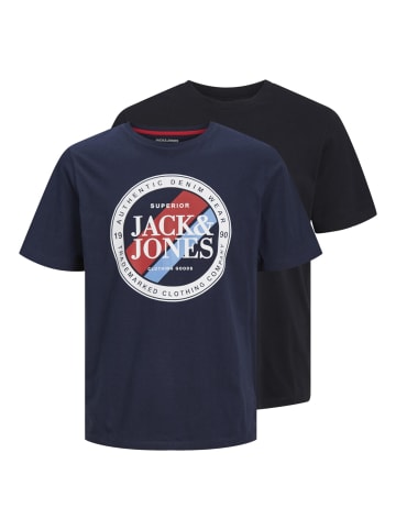 Jack & Jones T-Shirt 'Loyd & Loof' in dunkelblau