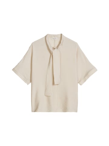 Marc O'Polo Crinkle-Schluppenbluse regular in Grey Silk