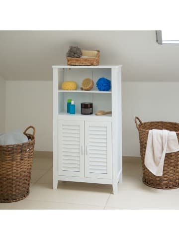 relaxdays Badezimmerschrank in Weiß - (B)50 x (H)92 x (T)25,5 cm