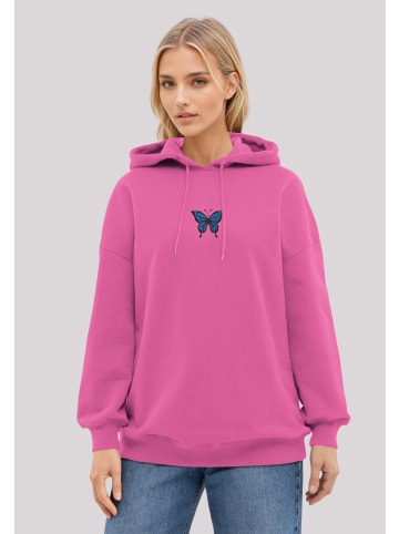 F4NT4STIC Hoodie Schmetterling bestickt in hyper pink