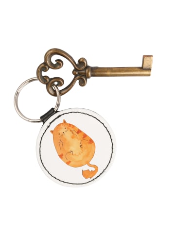 Mr. & Mrs. Panda Anhänger Katze Frühaufsteher ohne Spruch in Weiß