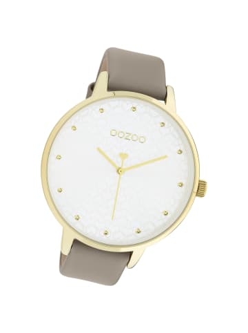 Oozoo Armbanduhr Oozoo Timepieces taupe, grau extra groß (ca. 48mm)