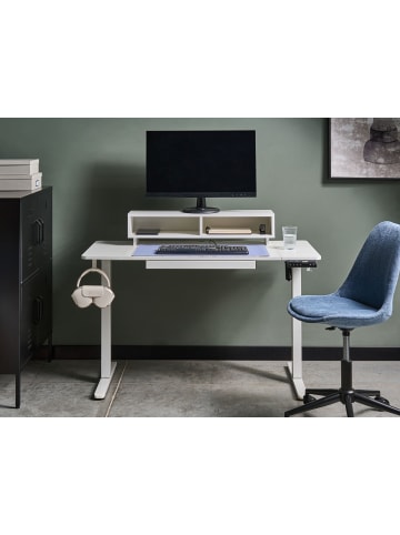 Beliani Höhenverstellbarer Schreibtisch LUCAMA in Weiß - (W) 120 x (H) 88 x (L) 60 cm