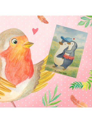 Mr. & Mrs. Panda Grußkarte Pinguin Kleine Schwester Design ohne ... in Weiß