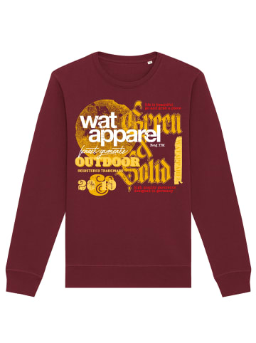 wat? Apparel Sweatshirt LIMITED EDITION LOGO PRINT 02 in Weinrot