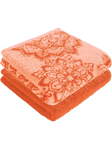 Erwin Müller Frottier, Jacquard Duschtuch 2er-Pack Bühl in orange
