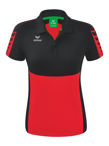 erima Damen Six Wings Poloshirt in rot/schwarz