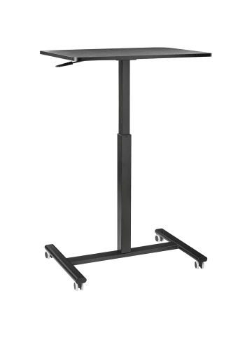 Beliani Verstellbarer Laptopständer ACADEMIA in Schwarz - (W) 65 x (H) 73 x (L) 48 cm