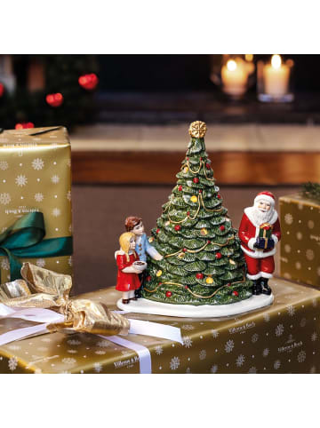 Villeroy & Boch Dekofigur Santa am Baum Christmas Toys in Bunt in bunt