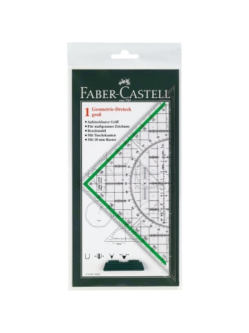 Faber-Castell Geometrie-Dreieck groß mit abnehmbaren Griff