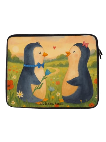 Mr. & Mrs. Panda Notebook Tasche Pinguin Pärchen Design ohne Spruch in Weiß