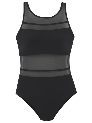 LASCANA Badeanzug in schwarz