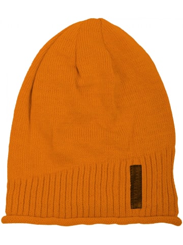 styleBREAKER Feinstrick Beanie Mütze in Curry