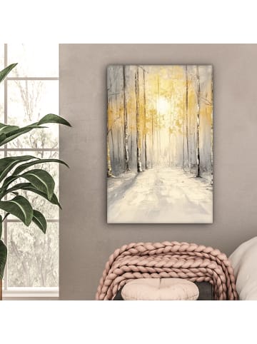 MuchoWow Leinwand Bilder Grau