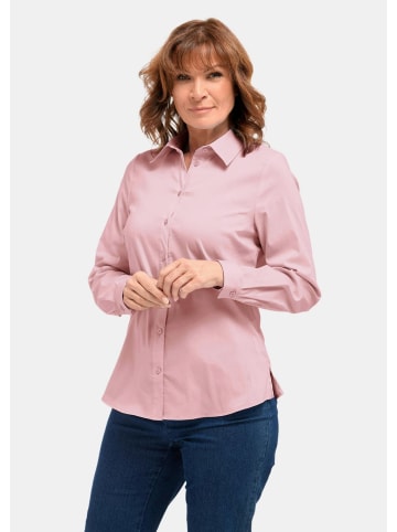GOLDNER Basicbluse mit  Hemdkragen in rosé