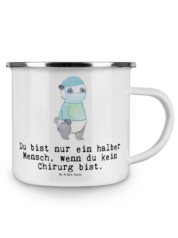 Mr. & Mrs. Panda Trinkbecher Chirurg Herz mit Spruch in Weiß