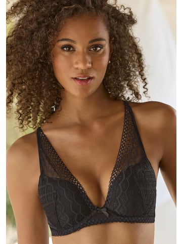 PETITE FLEUR Push-up-BH in schwarz+weiß