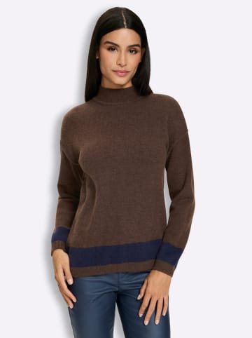 Heine Pullover in schoko-marine