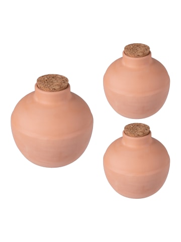 relaxdays 3 x Ollas in Terrakotta - 800 ml