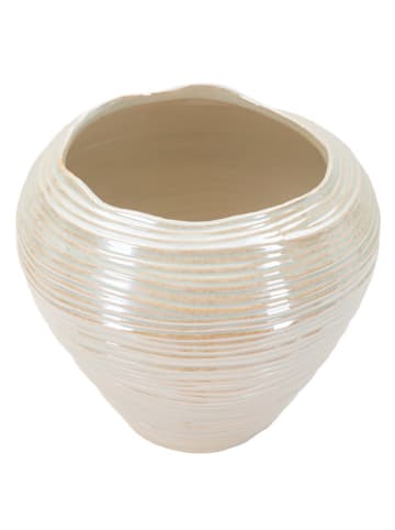Mauro Ferretti Perlmuttfarbene Keramikvase, ø 27 x 24 cm