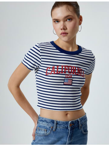 KOTON T-shirt in Marineblau Gestreift