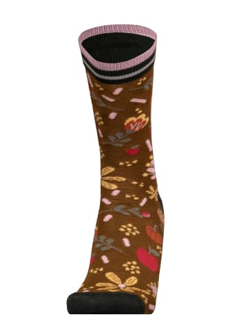 UphillSport Socken AUTUMN GARDEN in Brown