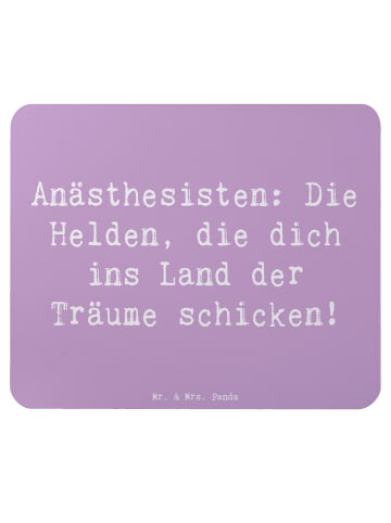 Mr. & Mrs. Panda Mouse Pad Spruch Anästhesist Held mit Spruch in Lavendeltraum