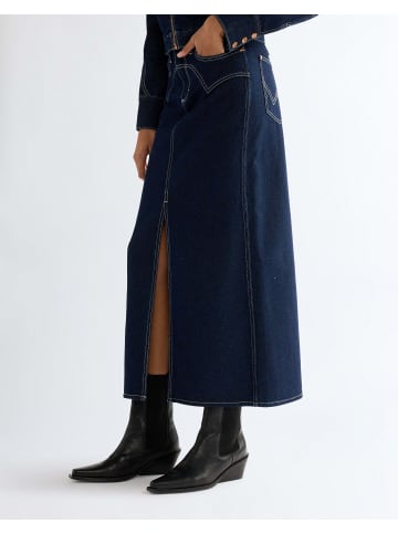 Wrangler Jeansrock Western Midi in Dark Orbit