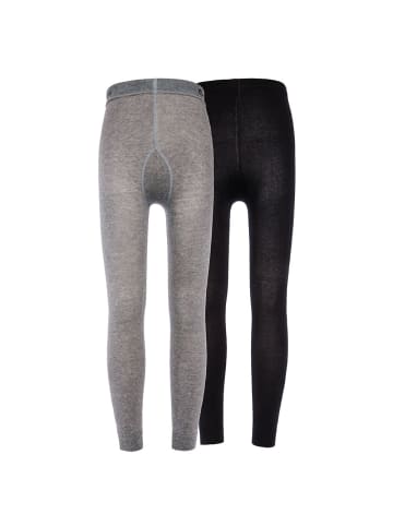 ewers 2er-Set Legging 2er Pack Uni in schwarz-grau