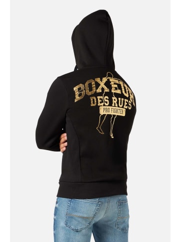 Boxeur des Rues Sweatjacke Hooded Full Zip in Black-Gold