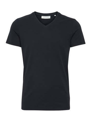 CASUAL FRIDAY V-Ausschnitt T-Shirt Einfarbiges Kurzarm Basic LINCOLN in Schwarz