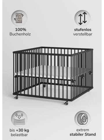 Sämann Sämann Laufgitter mit Schlupfsprossen - Black Edition - Premium Kollektion