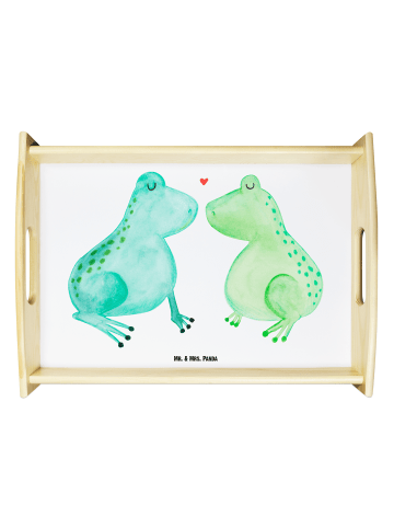 Mr. & Mrs. Panda Küchentablett Frosch Liebe ohne Spruch in Weiß