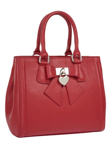 Cluty Handtasche Solcuore echt Leder in rot
