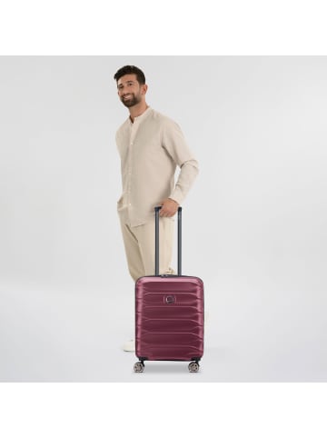 Delsey Meteor 4 Rollen Kabinentrolley 55 cm mit Dehnfalte in bordeaux