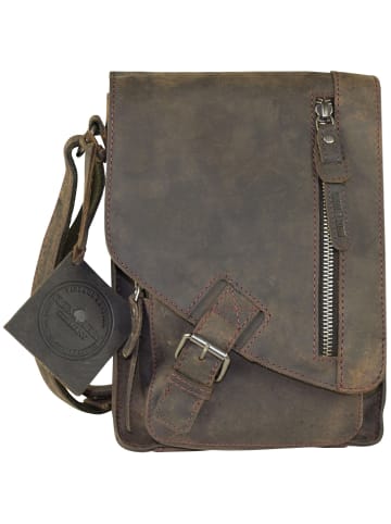 Greenburry Vintage Revival Umhängetasche Leder 25 cm in charcoal