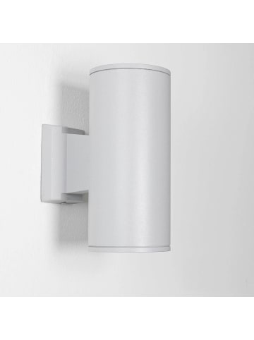 Licht-Erlebnisse Außen Wandlampe Ø 10.7 x (H)24 cm in GrauGrau