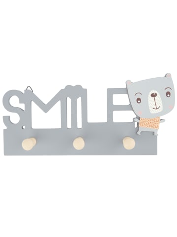 Bieco Spielwaren Kindergarderobe  Smile in Grau