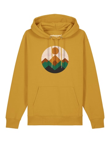 wat? Apparel Sweatshirt Geometric Landscape 2 in Ochre