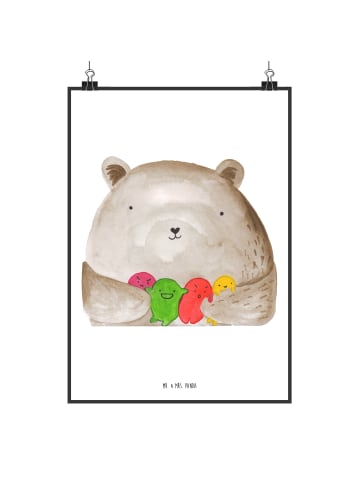 Mr. & Mrs. Panda Bild Bär Gefühl ohne Spruch in Weiß