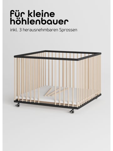 Sämann Sämann Laufgitter mit Schlupfsprossen - schwarz/natur - Premium Kollektion