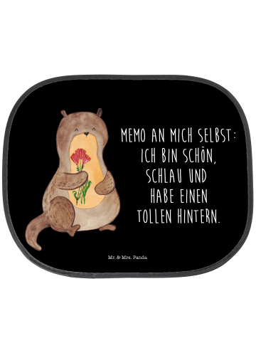 Mr. & Mrs. Panda Autofenster Sonnenschutz Otter Blumenstrauß mit... in Schwarz