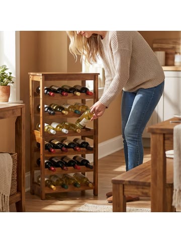 relaxdays Weinregal - (B)36 x (H)82 x (T)24 cm