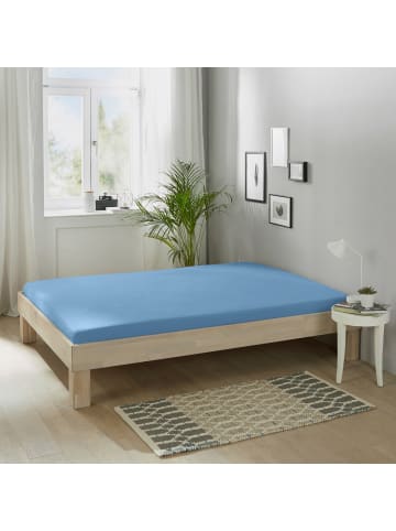 Erwin Müller Biber, Haustuch Bettlaken Garmisch in hellblau