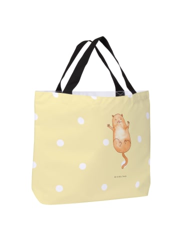Mr. & Mrs. Panda Tasche Katze Umarmen ohne Spruch in Gelb Pastell