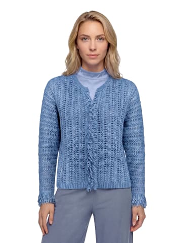 Betty Barclay Casual-Strickjacke mit Fransen in Patch Blue/Blue