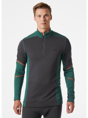 Helly Hansen Longsleeve "Lifa Merino Half Zip" in Grün