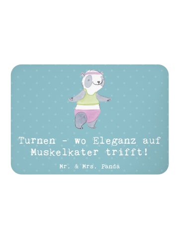 Mr. & Mrs. Panda Magnet Turnen Eleganz mit Spruch in Meeresbrise