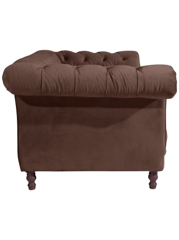 58 aufm Kessel CHESTERFIELD Sofa 2-Sitzer Kaylin Samtvelours braun