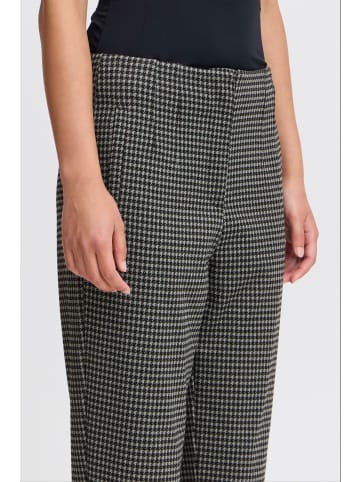 ICHI IHKATE HOUNDSTOOTH PA3 Regular fit in Black/grey houndstooth